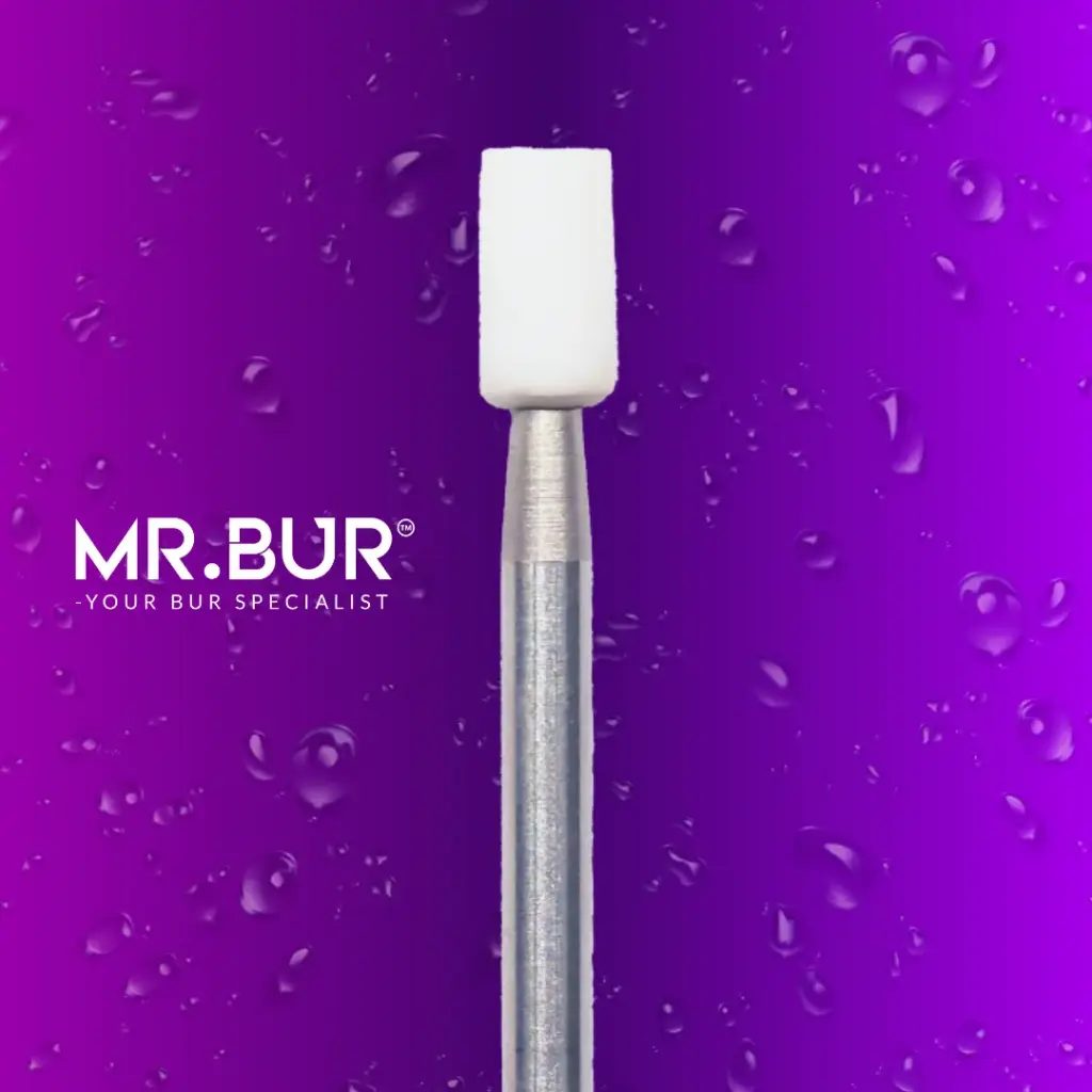 FG WHITE STONE CYLINDER FLAT END