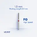 FG DIAMOND CYLINDER ROUND EDGE FINE