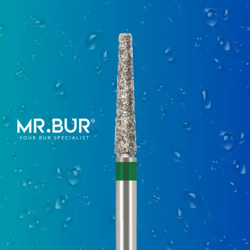 [72 BLACK] FG DIAMOND TAPER FLAT END (BLACK)