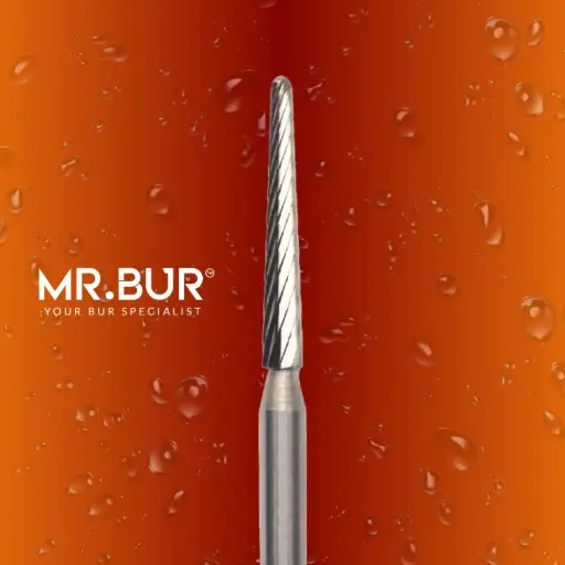 [7675] FINISHING CARBIDE TAPER ROUND END